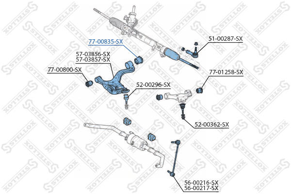 Сайлентблок рычага STELLOX 77-00835-SX 77-00835-SX - фото 2