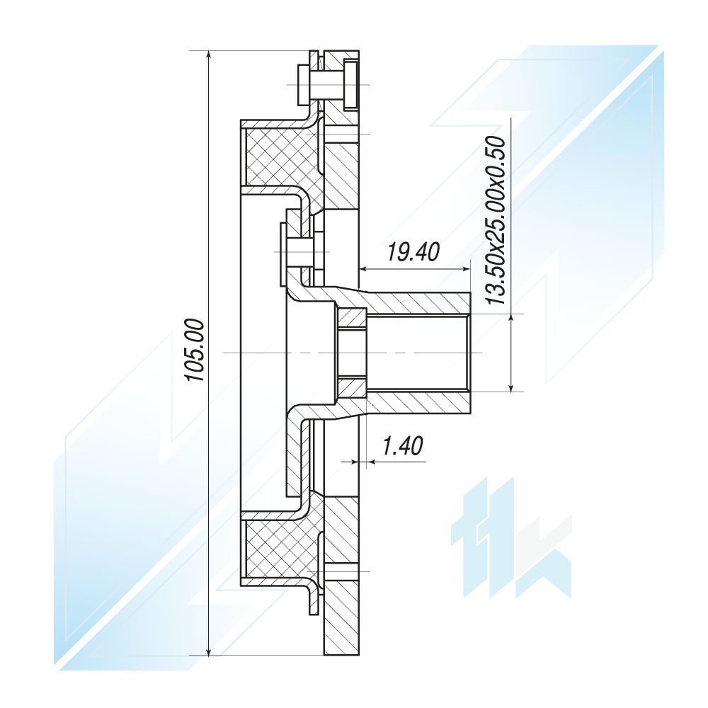 Прижимная пластина компрессора DENSO 10PA Ø105 NI 115D100000 - фото 1