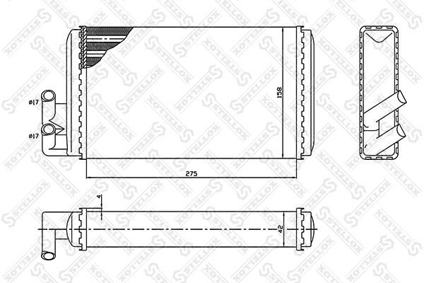 Радиатор отопителя STELLOX 10-35001-SX 10-35001-SX - фото 2