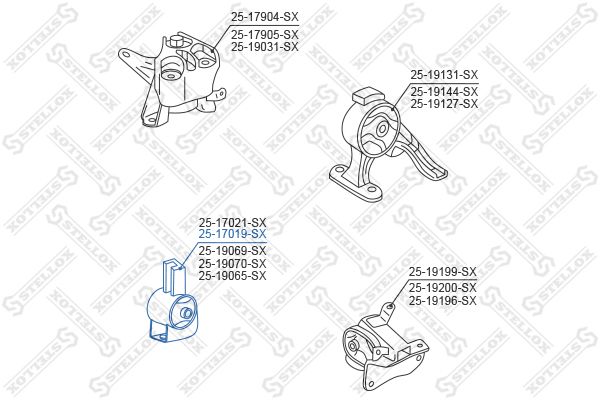 Подушка опора двигателя STELLOX 25-17019-SX 25-17019-SX - фото 2