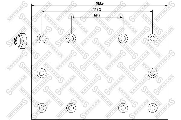Комплект тормозных накладок STELLOX 85-01045-SX 85-01045-SX - фото 1